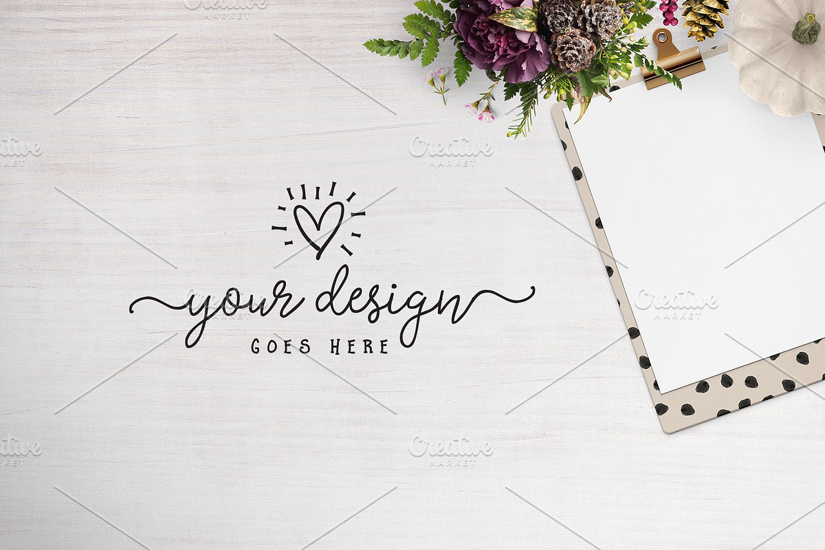 Pretty purple autumn flat lay scene featuring styled stock photo, styled, a Holiday Photo by Garlic Friday Design (Photo 1 of 3)
