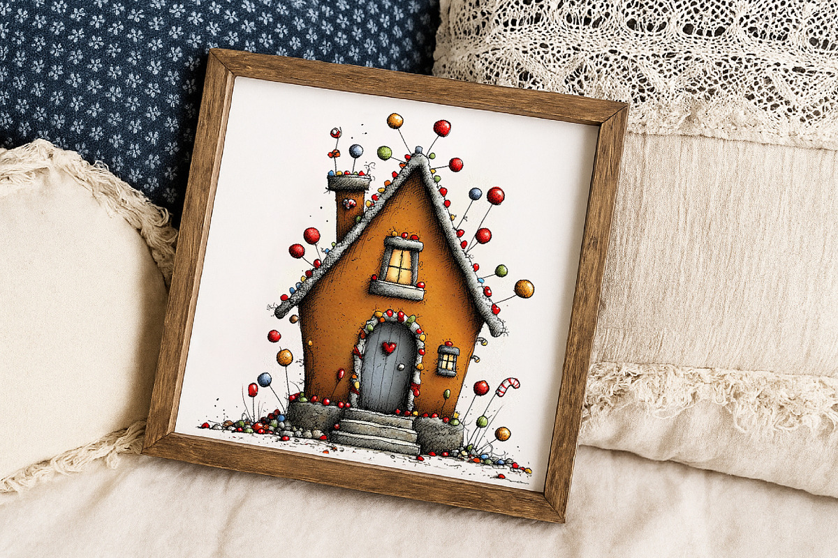 Whimsical Christmas House Clipart, an Illustration by Libby Wishes (Photo 7 of 7)
