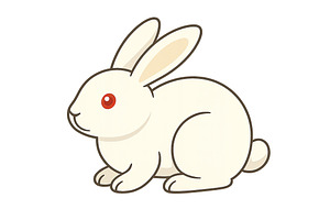 Mid autumn festival white rabbit ill, an Illustration by Dvoevnore photos