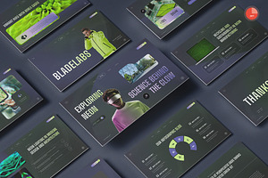 Neon Green PowerPoint, a Presentation Template by Pixslides
