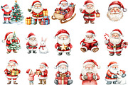 Cute Santa Claus & Friends Christmas, an Illustration by Designking (Thumbnail 2 of 5)
