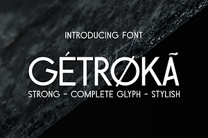 Getroka Sans Epic Edition Font, a Sans Serif Font by Monoletter Studio