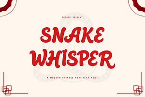 Snake Whisper - Modern Chinese Font, a Serif Font by overlaytemplates