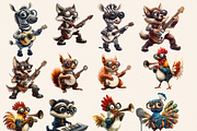 ANIMAL MUSICAL ORCHESTRA CLIPART, an Animal Illustration by Daring Digies (Thumbnail 2 of 7)