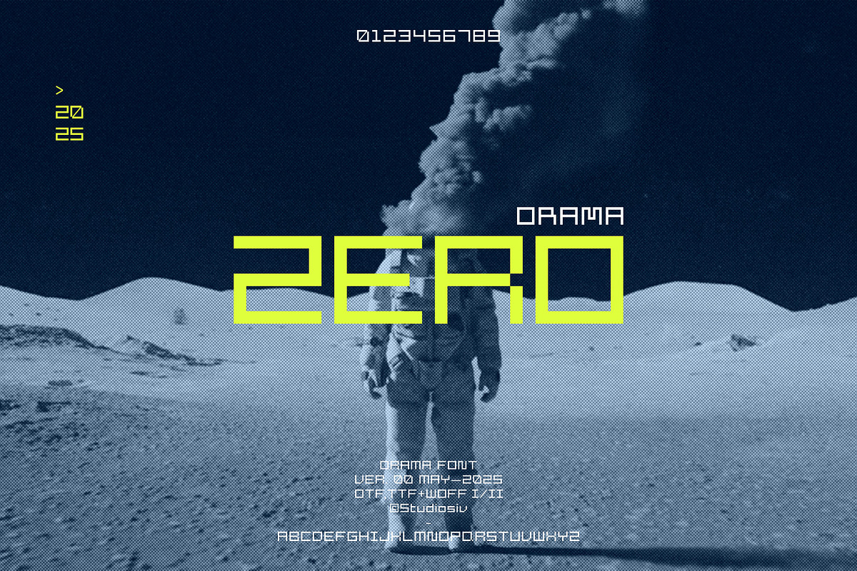 Zero Orama - Square Pixel Font, a Sans Serif Font by Studio Siv (Photo 1 of 5)