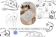 Picasso & Matisse Inspired Faces, a Person Illustration by Ines Beatriz (Thumbnail 1 of 3)