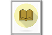 Modern Vector Flat Icon With Book in, an Outline Icon by FineArtStudio (Thumbnail 3 of 3)