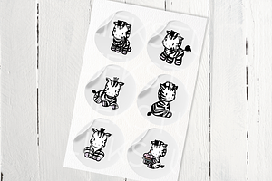 Zebra Procreate Stamp Brush Set