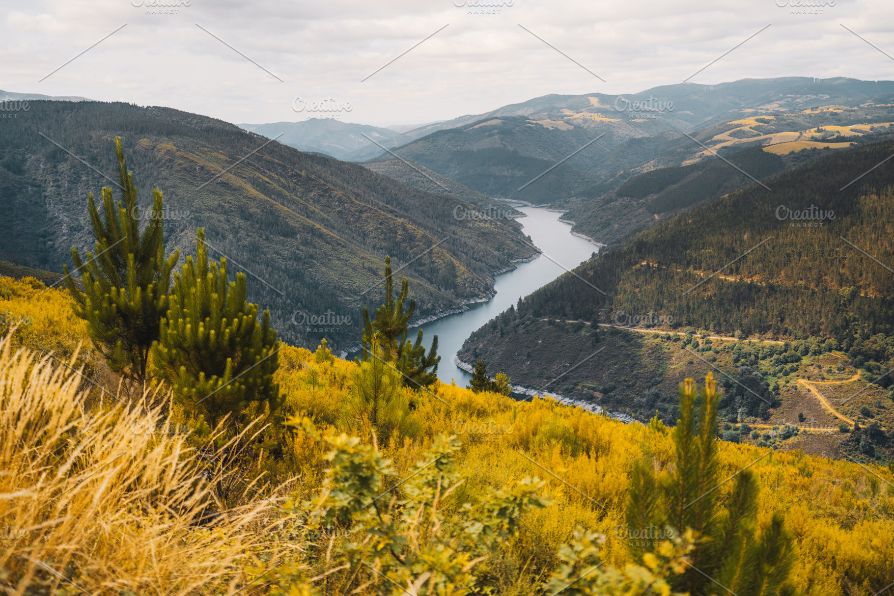 Autumn river valley Asturias, a Nature Photo by SkyNext