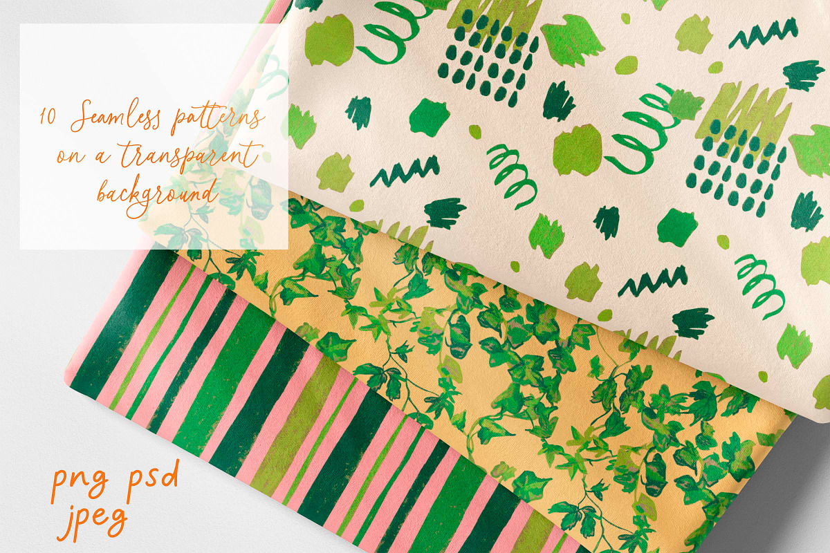 Ivy & Grape Seamless Patterns, a Pattern Graphic by Lucyinyourheart (Photo 7 of 10)