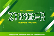 Ztinger - Sports Font, a Sans Serif Font by Dhabee (Thumbnail 1 of 9)