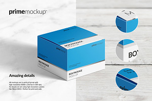 Cardboard Package Box Mockup Bundle