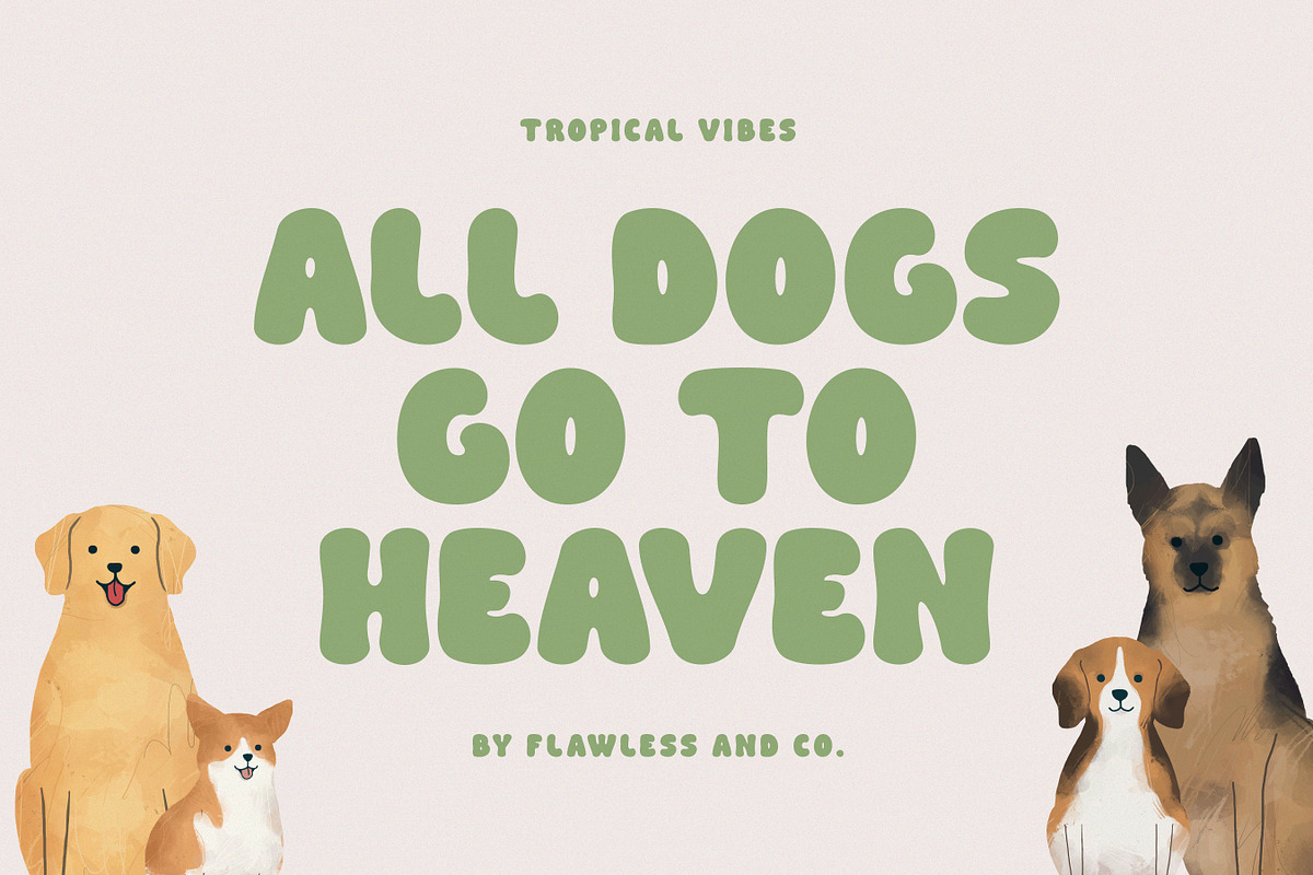 Tropical Vibes - Display Retro Font, a Sans Serif Font by Flawless And Co (Photo 3 of 9)