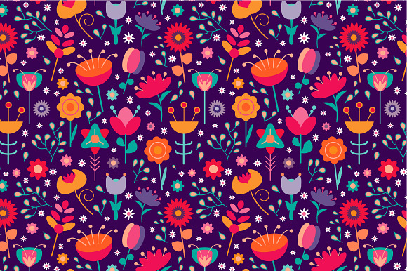 2 Seamless Floral Patterns