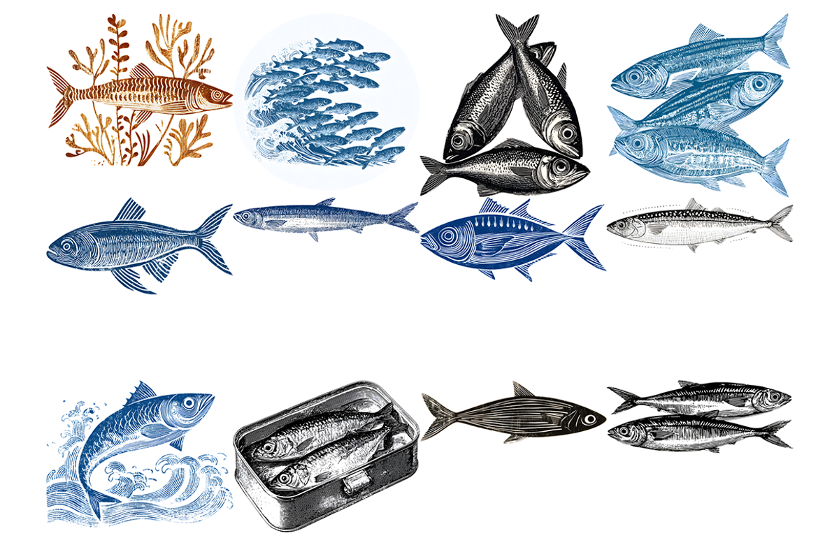 Sardines Clipart, a Decorative Illustration by stickermadness (Photo 4 of 4)
