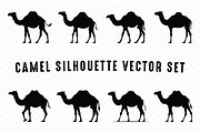 Camel Silhouette Black Vector Bundle, an Animal Illustration by Gfx Expert Team (Thumbnail 2 of 3)
