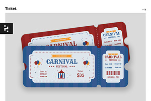 Carnival Ticket, an Invitation Template by Neermana