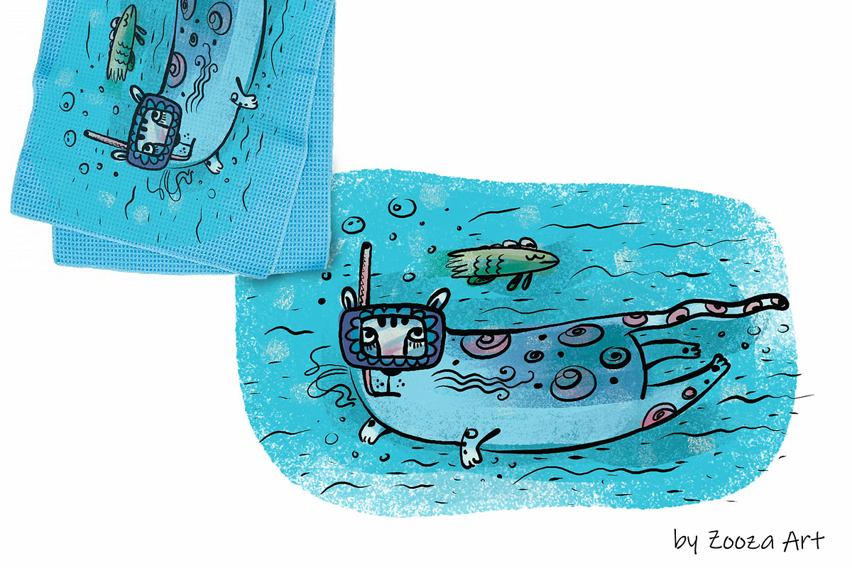 Wild Wild Cat - 14 illustrations, an Illustration by Zooza Art (Photo 3 of 15)