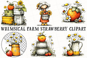 Whimsical Farm Strawberry Clipart, a Seasonal Illustration by OK Design (Thumbnail 2 of 6)