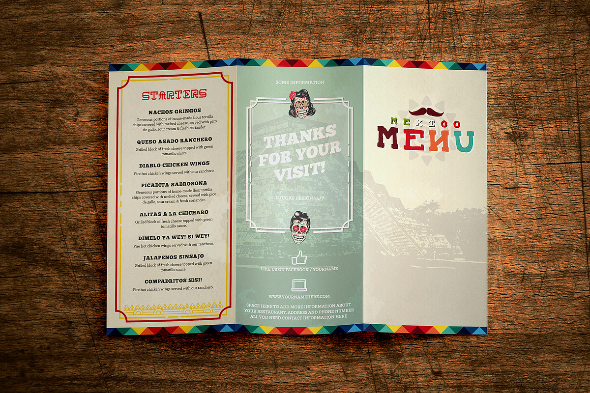 Mexican Food Menu Template, a Brochure Template by Luuqas Design (Photo 2 of 6)