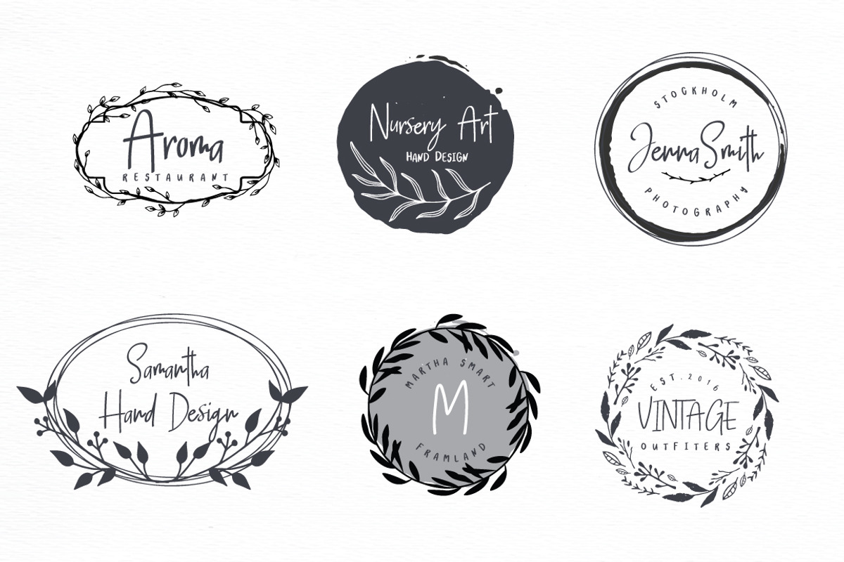 Jherry Jill | Font Duo + 6 Logos preview 2