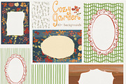 Fall Floral Backgrounds & Overlays, a Decorative Illustration by whiteheartdesign (Thumbnail 9 of 19)