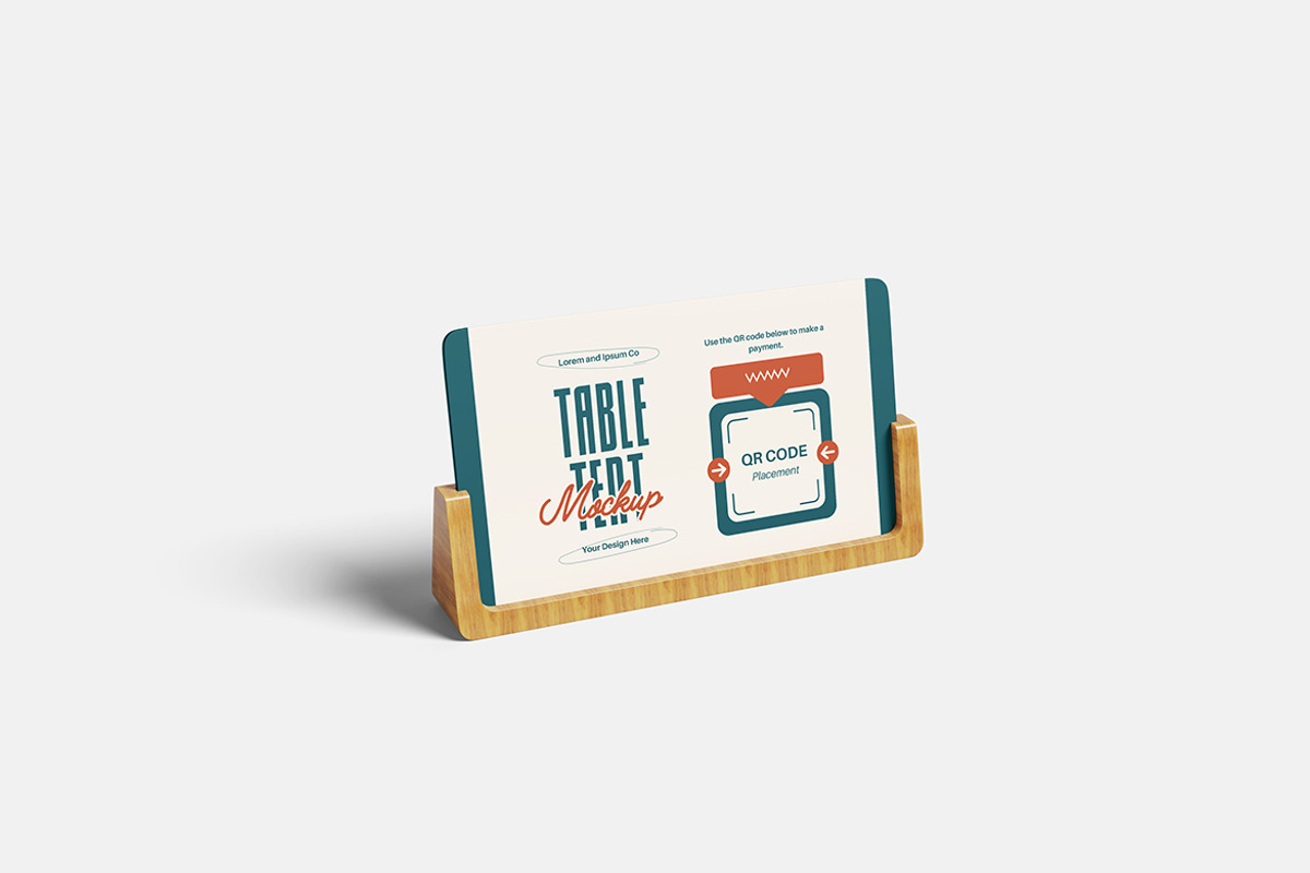 Table Tent Mockup, a Product Mockup by bimockup (Photo 2 of 6)