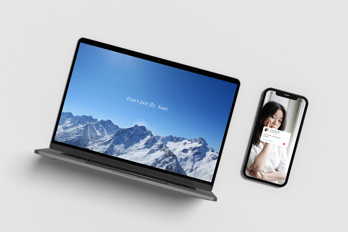 Laptop And Smartphone Mockup, an iPhone Mockup by seramoe (Photo 4 of 9)
