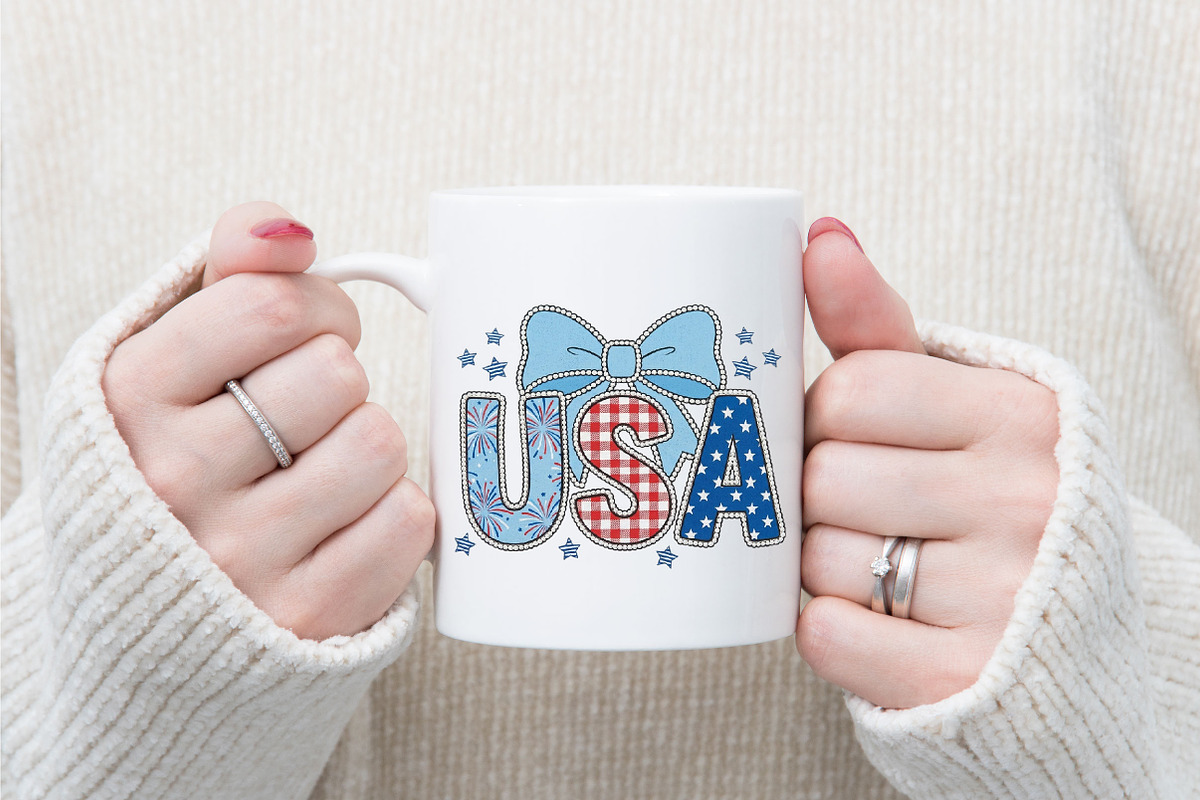 Coquette Patriotic USA PNG, 4th of, an Illustration by Designking (Photo 2 of 4)
