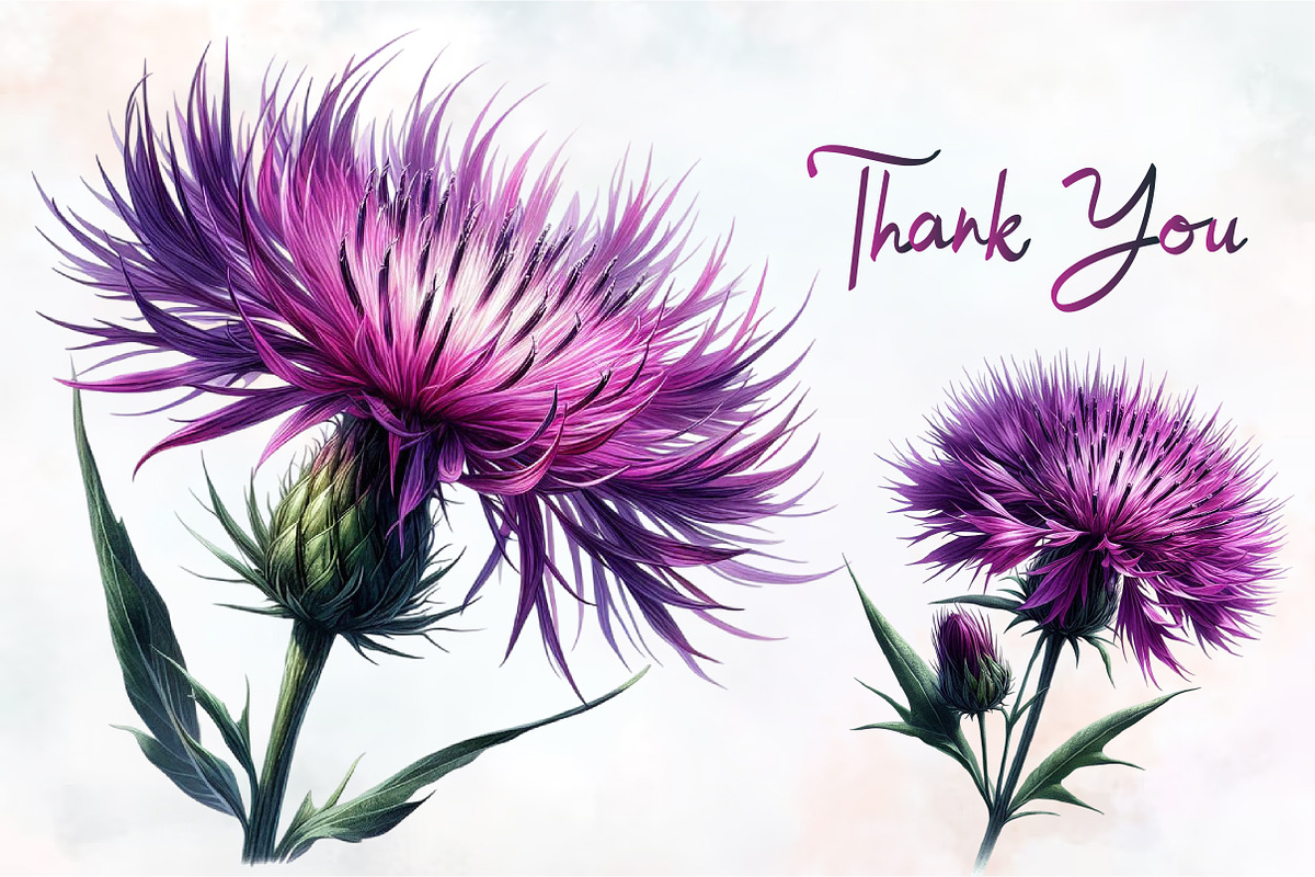 Ironweed Flower Watercolor Clipart, an Illustration by RobertsArt (Photo 6 of 8)