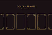 Golden line art frames set, a Background Graphic by Good Studio (Thumbnail 1 of 5)