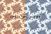 Mehndi style seamless patterns, a Pattern Graphic by Art of Sun (Thumbnail 1 of 3)