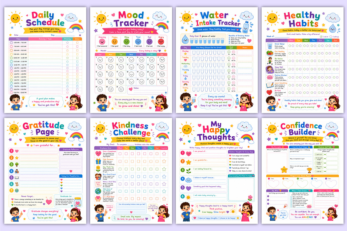Positive Mind Planner for Kids Interiors