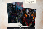 Harvest Ritual Horror Digital Paper, a Seasonal Illustration by ThatsDesignArt (Thumbnail 10 of 15)