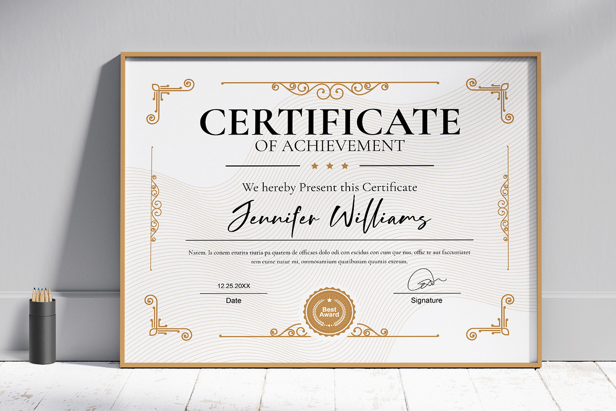 Certificate of Appreciation Layout, a Stationery Template by ContestDesign (Photo 1 of 3)