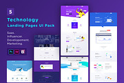 Technology Landing Pages Pack, a Landing Page Template by PSDFY (Thumbnail 1 of 6)