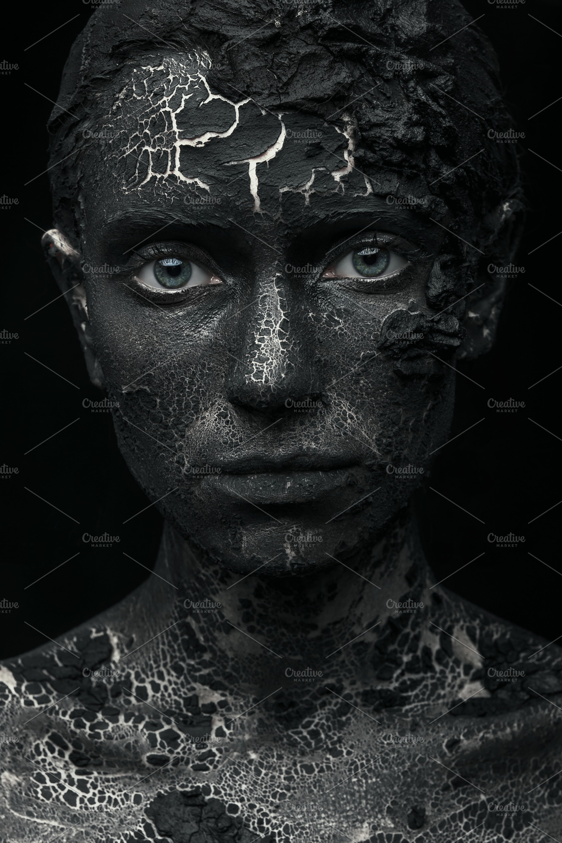 Woman in the clay body art, a Beauty & Fashion Photo by Slava Samoilenko