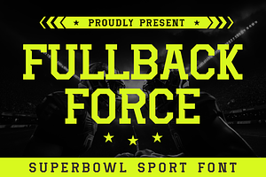 Fullback Force - Superbowl Sport, a Font by PutraCetol Studio