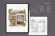 Photoshop Sketch Japanese Houses, a Brush Add-On by MISTstudioDesign (Thumbnail 4 of 10)