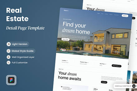 Nestora - Real Estate Landing Page, a Landing Page Template by SLAB! Design