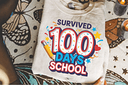 Survived 100 Days of School PNG Bund, a Graphic by Cut File (Thumbnail 5 of 5)