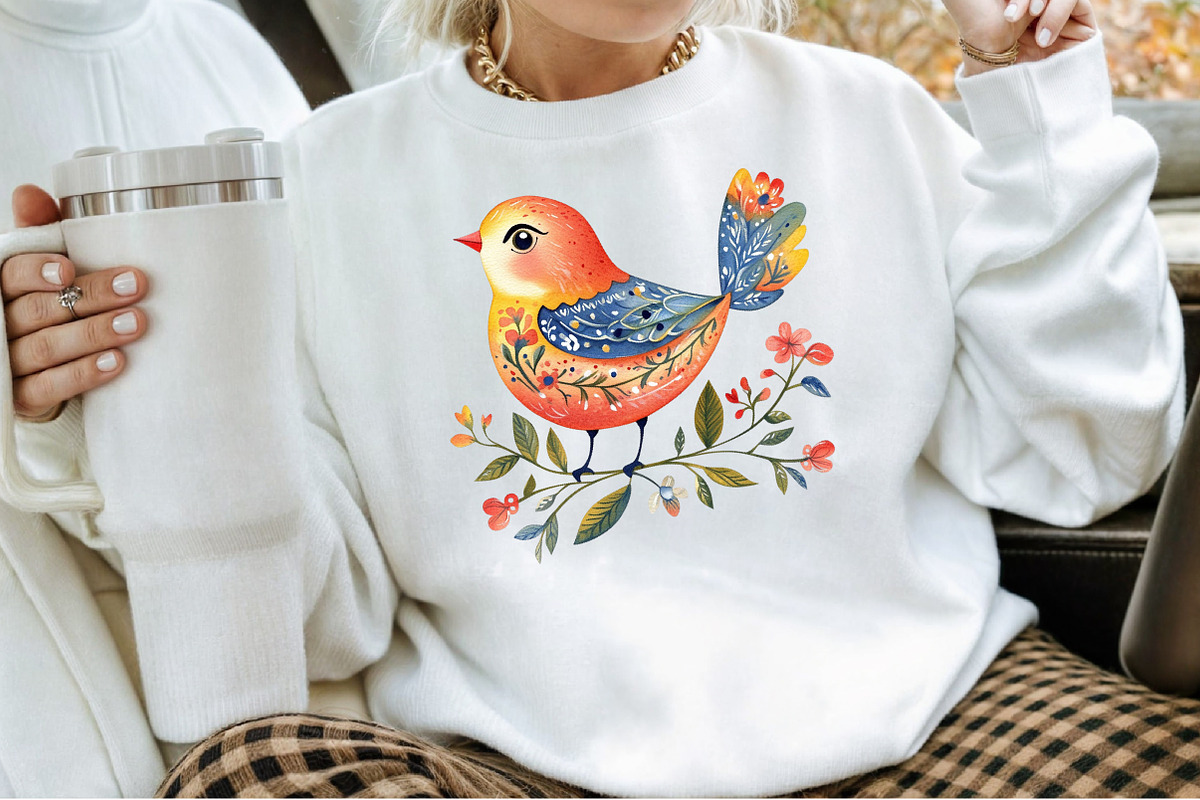 Pastel Folk Animals Birds Clip Art P, an Illustration by Sublimation Artist (Photo 4 of 6)
