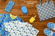 Happy Hanukkah watercolor set, an Illustration by DollyPotterson (Thumbnail 2 of 7)