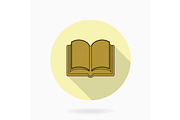 Modern Vector Flat Icon With Book in, an Outline Icon by FineArtStudio (Thumbnail 1 of 3)