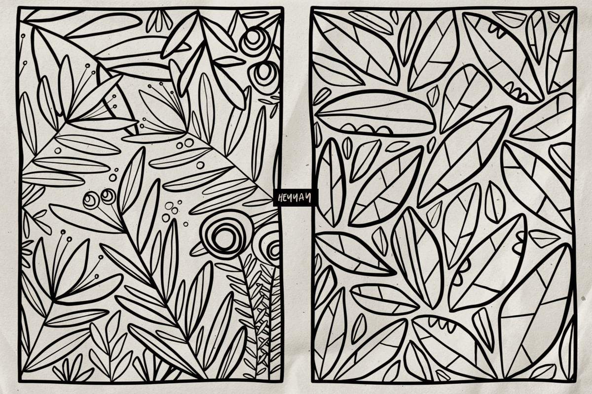 NATURE coloring pages, a Texture Illustration by HEYYAY (Photo 4 of 9)