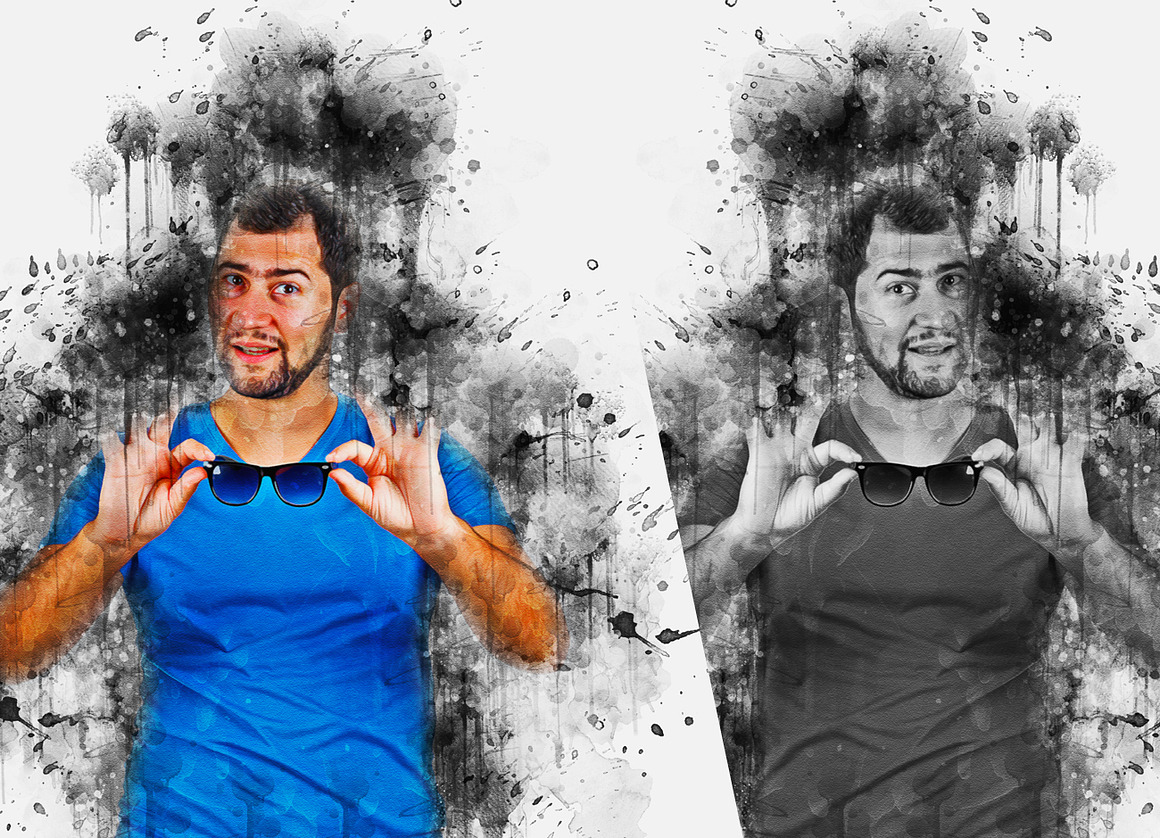 Ink Effect Photoshop Action Bundle, an Action Add-On by Studio Retouch (Photo 11 of 23)