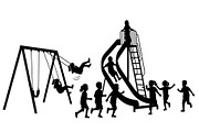 50 Kids Playground Silhouette Bundle, an Illustration by Gfx_Store (Thumbnail 48 of 51)