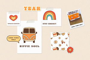 Groovy Summer - Retro Hippie Clipart