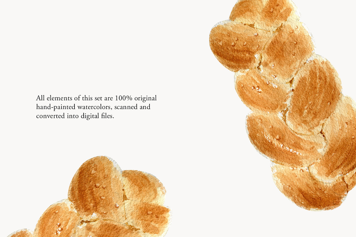 Bread and Bakery. Watercolor Food, a Food Illustration by NiKO (Photo 7 of 8)