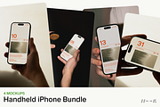 Handheld iPhone Bundle, an iPhone Mockup by New—Renew (Thumbnail 1 of 5)